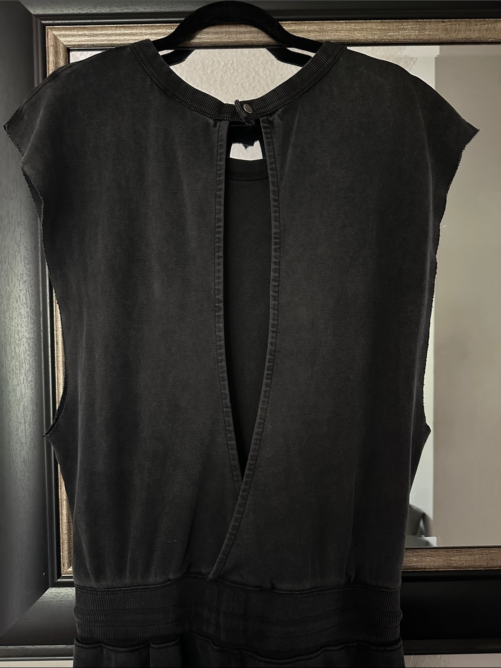 Free People Throw and Go Onesie Black Sleeveless Drawstring Waist Jumpsuit - Picture 4 of 5